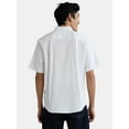 thumbnail image 4 of George Men's & Big Men's Short Sleeve Button-Up Poplin Shirt, Sizes S-3XL, 4 of 5