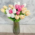 thumbnail image 3 of Namzi 20pcs Multicolor Tulips Artificial Flowers Fake Tulip Stems Real Touch PU Tulips Spring Floral Arrangements for Wedding Bouquet Home Room Party Centerpieces Decoration, 3 of 5