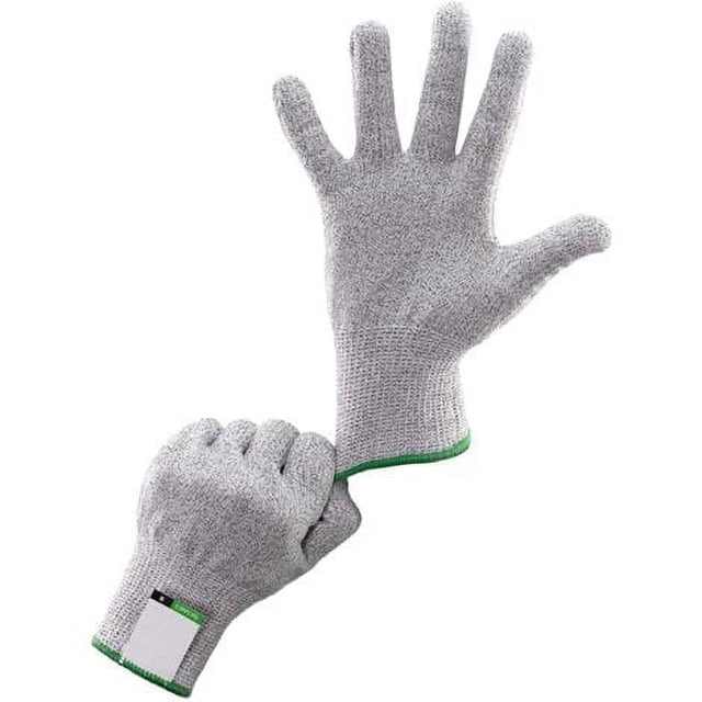 Paire de Gants Anti-coupures, Taille XL, Gant de Cuisine Protection Classe 5, Norma EN 388, 23-24cm, Gris Chanvre