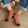 thumbnail image 3 of Fuzoiu Strawberry Print Adult Socks, Crew Moisture-wicking Socks, Unisex Cushion Crew Socks,Casual Sports Ankle Socks, 3 of 7