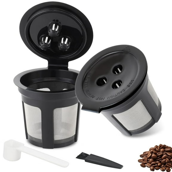 Reusable K Cups for Ninja Dual Brew Coffee Makers CFP201,CFP300,CFP301,CFP305,CFP400,CFP451,and CFP307 (2 Pack)