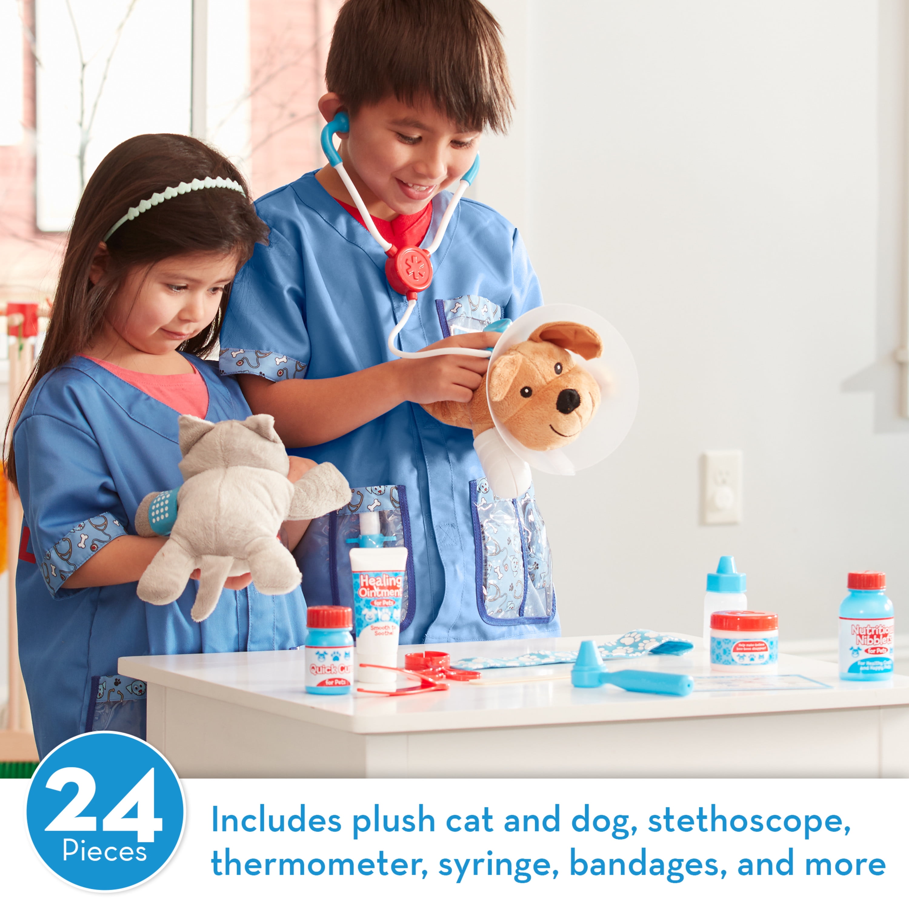 Melissa and Doug Examine & Treat Pet Vet Play SetRole Play for Children 