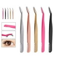 thumbnail image 4 of COD1pcs Stainless Steel False Eyelash Tweezers For Extension Individual Lashes Hair Clip, 4 of 8