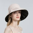 thumbnail image 2 of fatyb Womens Wide Brim Sun Hats Summer Sun Protection Beach Hat Women's Outdoor Bucket Cap for Travel, 2 of 4