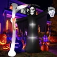 thumbnail image 6 of Bilivry 9ft Tall Giant Scary Halloween Inflatable Grim Reaper with Scythe, Blow up Reaper with Build-in LEDs for Halloween Outdoor Decorations, Yard Lawn Garden Holiday Party Decoration, 6 of 10