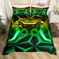 thumbnail image 2 of Erosebridal Gradient Gamepads Comforter Cover Twin,Video Game Bedding Twin Size,Geometric Plaid Duvet Cover Twin,Microfiber Male Bedroom Decor,Reversible,2-Piece(No Comforter), 2 of 7