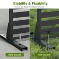 thumbnail image 6 of MAYEERTY 72"x47" Outdoor Privacy Screen with Stand Adams Metal Balcony Decorative Screen,Black, 6 of 7