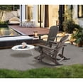 thumbnail image 3 of W Unlimited Zero Gravity 3 Piece Patio Adirondack Rocker Set in Dark Brown, 3 of 3