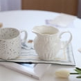 thumbnail image 4 of Vintage Embossed Coffee Milk Pitcher Household Ceramic Gravy Boat Sauce Pot, 4 of 5
