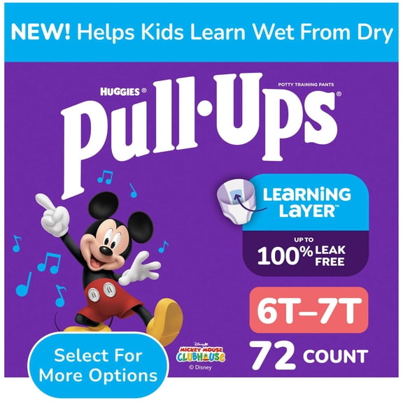Pull-Ups Boys' Potty Training Pants, 6T-7T (55-75 lbs), 72 Count (Select for More)