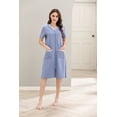 thumbnail image 2 of Richie House Women Zipper Robe Loungewear Short Sleeve Sleepwear Housecoat Bathrobe RHW2898-C-L, 2 of 7