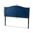 thumbnail image 6 of Baxton Studio Aubrey Velvet and Wood King Headboard in Royal Blue, 6 of 7