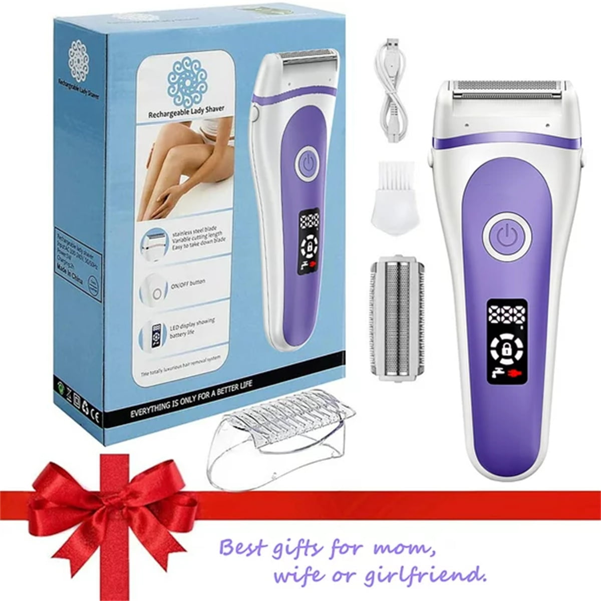 ZOUYUE Electric razors for Women,Portable LED Display Waterproof Lady