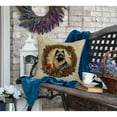 thumbnail image 4 of Keeshond Christmas Flowers Throw Pillow 18 in x 18 in, 4 of 5
