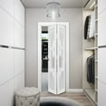 thumbnail image 3 of Sliding Closet Bi-fold Doors | Lucia 2552 White Silk with Frosted Glass, 3 of 5