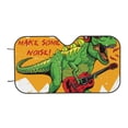 thumbnail image 7 of Picia Cool Dinosaur Playing Guitar Curved Windshield Sunshade Accordion Folding Style Auto Shade for Car Truck SUV Van Blocks UV Ray Sun Visor Protector -Medium, 7 of 7