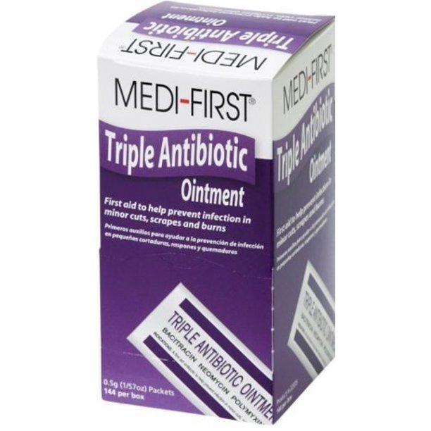 MediFirst Triple Antibiotic Ointment 0.5g Packet 144 Packets MS60775