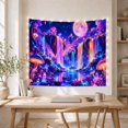 thumbnail image 5 of Cosmic Waterfalls on Floating Islands in Deep Starry Night Sky, Dreamy Surreal for Space Lovers, Ethereal Wall Art, Housewarming Gift, Tapestry Wall Hanging for Bedroom and Dorm Room, 5 of 7