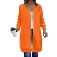 thumbnail image 2 of FDGIU Women's Oversized Zip Up Long Hoodie - Lightweight Fleece Long Tunic Jacket with Pockets, Winter Warm Cozy Sweatshirt, 2 of 4