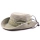 thumbnail image 1 of Sombrero de cubo al aire libre para hombre, gorra de Panamá transpirable de algodón, malla para pesca en la jungla, senderismo, playa, Protector solar qym unisex, 1 of 2