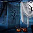thumbnail image 3 of BadPiggies Pack of 3 Halloween White Creepy Cloths, Spooky Fabric Cloth for Haunted House Halloween Party Doorway Outdoors Decoration 30" x 72", 3 of 9