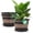 16 inches, variant on Plant Pots Set of 4 Pack 12 inch,Large Whiskey Barrel Planters with Drainage Holes & Saucer.Plastic Flower Pots Imitation Wine Barrel Design, for Indoor & Outdoor Garden Home Plants (Brown)