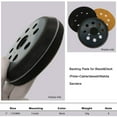 thumbnail image 4 of Almohadilla de repuesto para lijadora orbital, tamaño universal, resistente y duradera para uso profesional en proyectos de carpintería y automoción, 3 piezas de discos de lijado de 125 mm con placa, 4 of 6