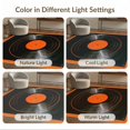 thumbnail image 7 of ODIKA 9'x12' Washable Area Rug Disc Vinyl Cd Record Retro Turntable Grooves Bold Concentric for Great Room, Indoor Concept, Large Living Low Pile, Flatwoven, 7 of 7