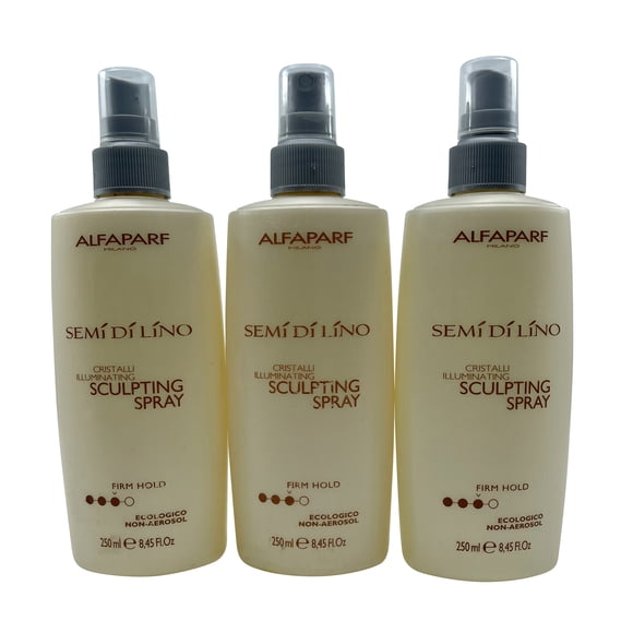 Alfaparf Semi Di Lino Cristalli Sculpting Spray Firm Hold 8.45 OZ Set of 3