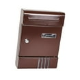 thumbnail image 4 of Luzkey Wall Mount Mailboxes for Outside Letterbox Lockable Large Capacity Easy Installation Magazines Post Postbox for External Gate Brown, 4 of 8