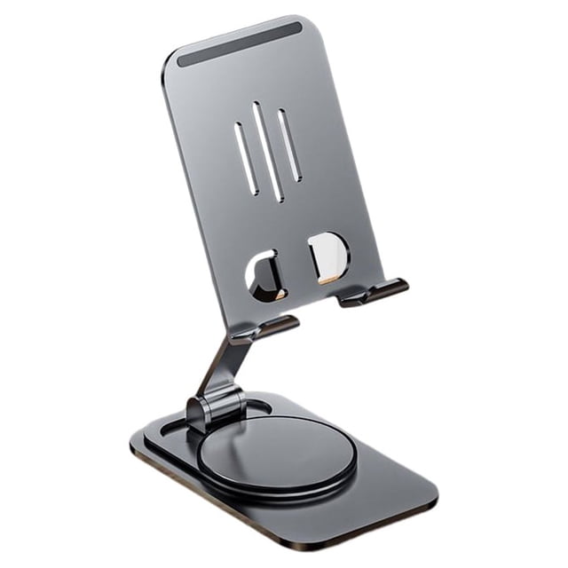 Matsuzay Soporte para teléfono plegable Soporte simple Estante para teléfonos Soporte de aleación de aluminio Soporte para teléfono móvil Teléfono y Comunicación Gris