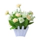 thumbnail image 5 of Simulación de flores falsas de plástico para escritorio, simulación de plantas verdes, plantas en maceta, adornos pequeños para el hogar, sala de estar, cerca de rosas, juego de flores, 5 of 5