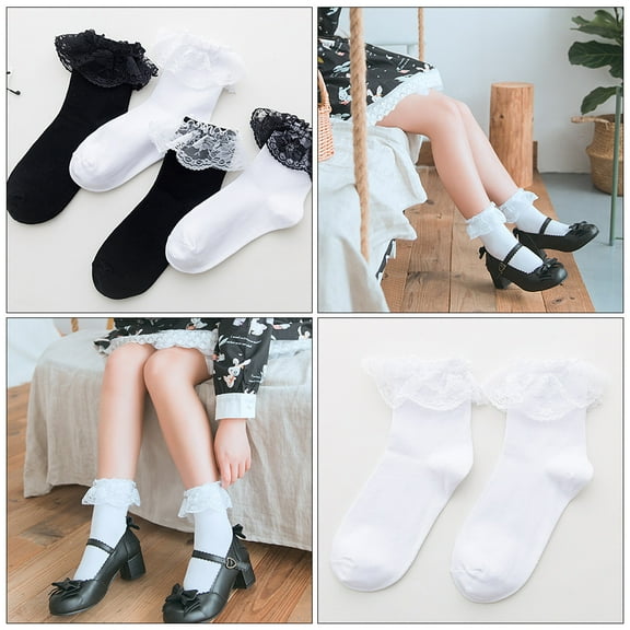 Masteelf  White Lace Socks Fine Workmanship Attractive Women's