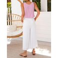 thumbnail image 4 of Womens V Neck Sleeveless Linen Tank Top for Spring Summer Casual Daily Wear, 4 of 9