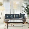thumbnail image 2 of YUESHARE Navy Blue Coastal Nautical Anchor Ship Wheel Compass Linen Throw Pillow Covers 18 x 18 Inch Set of 4, Nautical Gifts for Home Room Bed Sofa Ship Decorations Decor, 2 of 3