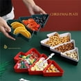 thumbnail image 5 of 1Pc Christmas Tree Shaped Snack Plates: Reusable Divided Fruit Tray - Holiday Colorful Serving Dish for Candy Nuts and Appetizers Perfect for Christmas Holiday Party, Multicolor(Black,9.9x7.1x1.2"), 5 of 9
