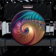 thumbnail image 1 of Metal Multicolor Corals Print Spare Tire Cover Waterproof Tire Wheel Protector for Car Truck SUV Camper Trailer Rv 14"-17", 1 of 5