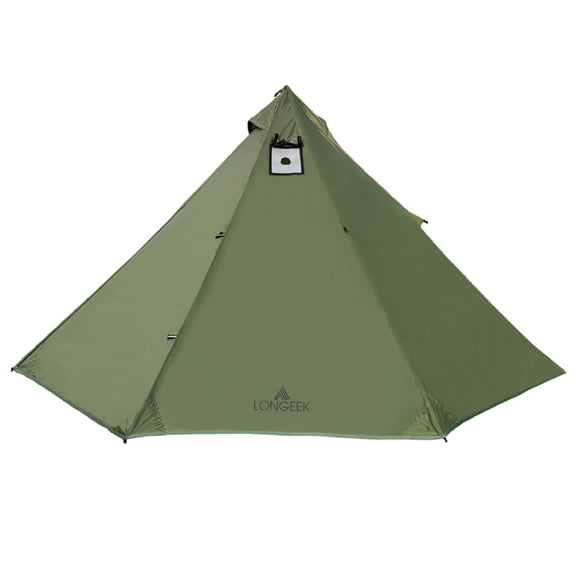 Longeek 4 Person Camping Tent 4 Seasons Backpacking Ultralight Easy Up Hot Teepee