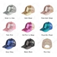 thumbnail image 3 of C.C Radiant Shimmer Adjustable Trucker Mesh Baseball Cap Hat, Glitter Hot Pink/Light Beige, 3 of 3