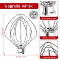 thumbnail image 2 of K45WW 6 Wire Whip Attachment for KitchenAid 4.5/ 5 Quart Tilt-Head Stand Mixer, Dishwasher Safe, Stainless Steel Whisk for Kitchen Aid Mixer Accessory Replacement Parts, 2 of 7
