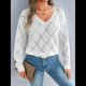 thumbnail image 4 of Suéter de Crochet para Mujer, Top de Larga Calada, Conjuntos de Otoño, Moda S, 4 of 9