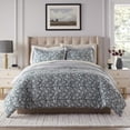 thumbnail image 2 of Martex Arcadia Grove Full/Queen Comforter Set, Steel Gray, Lightweight, Reversible, 3-Pc, 2 of 4