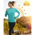 thumbnail image 4 of Women's Long Sleeve UPF 50+ UV Sun Protection Shirts Rash Guard Swim T-Shirt/Hoodie Quick Dry for Outdoor Hiking, 4 of 6