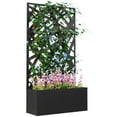 thumbnail image 1 of Outsunny Raised Garden Bed with Trellis, Metal Elevated Garden Box, 1 of 10