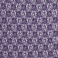 thumbnail image 2 of Zelouf Stretch Lace With Scallop With Roller Glitter  , Sewing, DIY, Crafts Fabric by the Yard, Luscious Plum, 1 Yard, 2 of 2