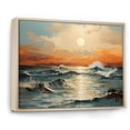 thumbnail image 2 of Designart "Striking Scenery Of Beach Sunset II" Coastal Sunset Floater Framed Canvas Prints, 2 of 5