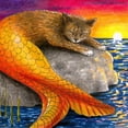thumbnail image 2 of CafePress - Cat Mermaid 30 - 10" Quartz Analog Battery-Powered Modern Wall Clock, Unique, 2 of 5