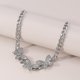 thumbnail image 3 of Gargantilla con colgante de mariposa con diamantes de imitación bohemios, collar de cadena cubana de cristal llamativo, collar corto de plata para mujeres y niñas (plata), 3 of 5