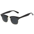 thumbnail image 3 of zeroUV - Retro Wide Temple Polarized Lens Square Horn Rimmed Sunglasses 55mm - 55mm, 3 of 7