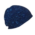 thumbnail image 3 of Xecao Sparkling Blue Glitter Print Knit Hat,Winter Beanie for Men Women, Beanie Soft Warm Ski Stocking Cuffed Cap, 3 of 7